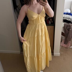 Abercrombie & Fitch Yellow Maxi Dress